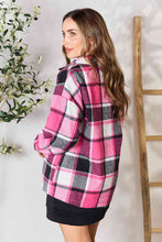 Load image into Gallery viewer, Double Take Plaid Button Up Collared Neck Jacket
