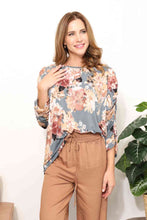 Load image into Gallery viewer, Sew In Love  Full Size Flower Print Long Sleeve Top
