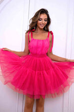 Load image into Gallery viewer, Tie-Shoulder Mesh Dress - hc
