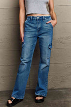 Load image into Gallery viewer, Kancan Holly High Waisted Cargo Flare Jeans
