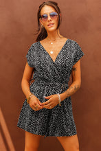 Load image into Gallery viewer, Printed Short Sleeve Romper with Belt
