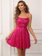 Load image into Gallery viewer, Sequin Tie Back Cami Dress- hc
