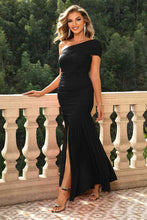 Load image into Gallery viewer, One-Shoulder Ruched Maxi Dress - hc
