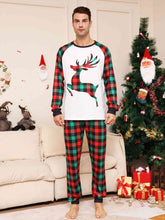 Load image into Gallery viewer, Full Size Reindeer Graphic Top and Plaid Pants Set - pjs
