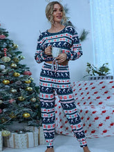 Load image into Gallery viewer, Printed Drawstring Top and Pants Set - pjs
