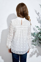 Load image into Gallery viewer, Girls Swiss Dot Spliced Lace Notched
