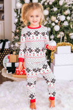 Load image into Gallery viewer, Snowflake Pattern Top and Pants Set - pjs
