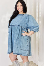 Load image into Gallery viewer, HEYSON Full Size Oversized Denim Babydoll Dress
