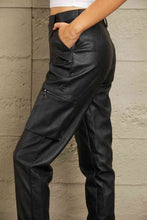 Load image into Gallery viewer, Kancan High Rise Faux Leather Joggers
