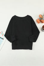 Load image into Gallery viewer, Girls Raglan Sleeve Ribbed Trim Sweatshirt
