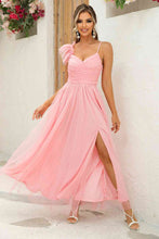 Load image into Gallery viewer, Asymmetrical Ruched Slit Dress - hc
