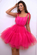 Load image into Gallery viewer, Tie-Shoulder Mesh Dress - hc
