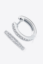 Load image into Gallery viewer, Inlaid Moissanite Hoop Earrings
